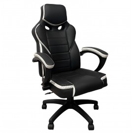 14240016 Καρέκλα Γραφείου ArteLibre Gaming ΚΛΕΟΝΙΚΗ Μαύρο/Λευκό 65x72x118-126cm Μαύρο