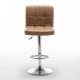 14240058 Σκαμπό Bar ArteLibre DIN Με Πλάτη Πτυσσόμενο Cappuccino PVC/Μέταλλο 44x50x92-113cm Καφέ/Cappuccino