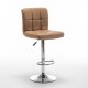 14240058 Σκαμπό Bar ArteLibre DIN Με Πλάτη Πτυσσόμενο Cappuccino PVC/Μέταλλο 44x50x92-113cm Καφέ/Cappuccino