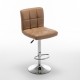 14240058 Σκαμπό Bar ArteLibre DIN Με Πλάτη Πτυσσόμενο Cappuccino PVC/Μέταλλο 44x50x92-113cm Καφέ/Cappuccino