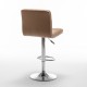 14240058 Σκαμπό Bar ArteLibre DIN Με Πλάτη Πτυσσόμενο Cappuccino PVC/Μέταλλο 44x50x92-113cm Καφέ/Cappuccino