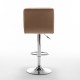 14240058 Σκαμπό Bar ArteLibre DIN Με Πλάτη Πτυσσόμενο Cappuccino PVC/Μέταλλο 44x50x92-113cm Καφέ/Cappuccino