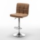 14240058 Σκαμπό Bar ArteLibre DIN Με Πλάτη Πτυσσόμενο Cappuccino PVC/Μέταλλο 44x50x92-113cm Καφέ/Cappuccino