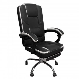14960025 Καρέκλα Γραφείου OPTISEAT Μαύρο/Λευκό PVC/Μέταλλο 67x65x105-115cm Μαύρο/Λευκό