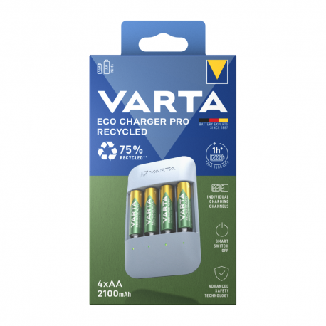 128614 VARTA Eco Charger Pro Recycled + 4xAA 2.100mAh