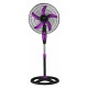 Newest FS-4525P Ανεμιστήρας Ορθοστάτης 65W Διαμέτρου 45cm Μαύρος-Λιλά