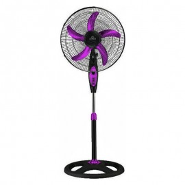 Newest FS-4525P Ανεμιστήρας Ορθοστάτης 65W Διαμέτρου 45cm Μαύρος-Λιλά