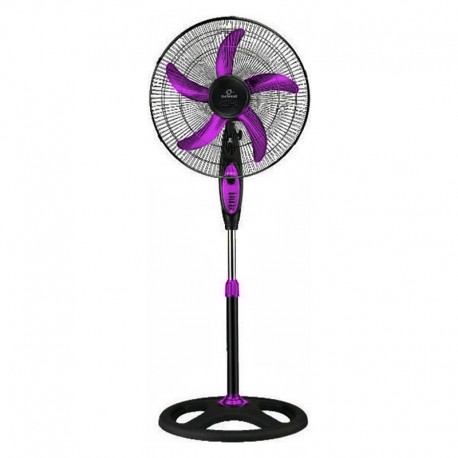 Newest FS-4525P Ανεμιστήρας Ορθοστάτης 65W Διαμέτρου 45cm Μαύρος-Λιλά