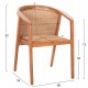 ΣΕΤ ΤΡΑΠΕΖΑΡΙΑΣ 5ΤΜΧ RENLY HM21078.02 ΟΡΘΟΓΩΝΙΟ ΤΡΑΠΕΖΙ & 4 ΚΑΡΕΚΛΕΣ