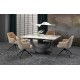 60-29242 FERNANDO extension table, white marble / black