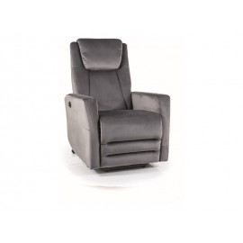 80-2595 FOTEL ROZKŁADANY ADONIS (FUNKCJA PIONIZACJI) VELVET SZARY BLUVEL 14