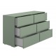 0201.GM92 Rivoli συρταριέρα με 6 συρτάρια 146x45x80εκ. Argile Vert Argile Vert  146x45εκ. ( Ύψος 80εκ. )