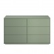 0201.GM92 Rivoli συρταριέρα με 6 συρτάρια 146x45x80εκ. Argile Vert Argile Vert  146x45εκ. ( Ύψος 80εκ. )
