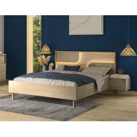 0041.GM68 Galys κρεβάτι διπλό 174x204x103εκ. ( για στρώμα 160x200εκ. ) Rookwood Oak  Rookwood Oak  174x204ek.  Ύψος : 103εκ.