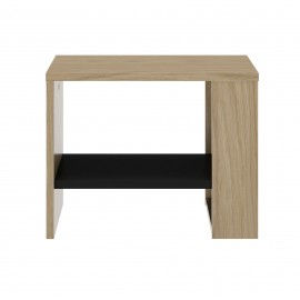 0191.GM55 Nael κομοδίνο 44x36x35εκ. Rookwood Oak / Μαύρο  Rookwood Oak / Μαύρο  44x36εκ. Ύψος : 35εκ.