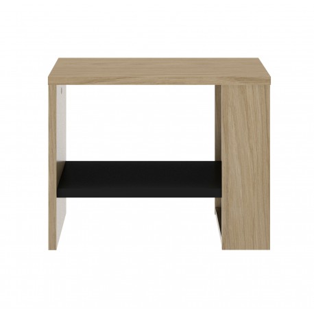 0191.GM55 Nael κομοδίνο 44x36x35εκ. Rookwood Oak / Μαύρο  Rookwood Oak / Μαύρο  44x36εκ. Ύψος : 35εκ.