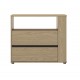 0201.GM54 Nael συρταριέρα με δυο συρτάρια  94x40x80εκ. Rookwood Oak  Rookwood Oak / Μαύρο 94x40εκ. Ύψος : 80εκ.
