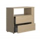 0201.GM54 Nael συρταριέρα με δυο συρτάρια  94x40x80εκ. Rookwood Oak  Rookwood Oak / Μαύρο 94x40εκ. Ύψος : 80εκ.