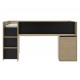 0101.GM42 Nael κρεβάτι πολυμορφικό 205x133x107εκ. Rookwood Oak / Μαύρο  Rookwood Oak / Μαύρο 205x133εκ. Ύψος : 107εκ