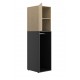 0181.GM21 Nael ντουλάπα με 1 πόρτα 100x60x200εκ.  Rookwood Oak  Rookwood Oak / Μαύρο  100x60εκ. Ύψος : 200εκ.