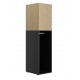 0181.GM21 Nael ντουλάπα με 1 πόρτα 100x60x200εκ.  Rookwood Oak  Rookwood Oak / Μαύρο  100x60εκ. Ύψος : 200εκ.