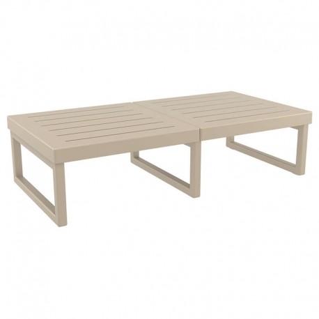 20-0432 MYKONOS ΤΡΑΠΕΖΙ TAUPE 130X65X33εκ. ΠΟΛ/ΝΙΟΥ