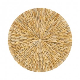 343-000104 Διακοσμητικό τοίχου Decofy Inart drift ξύλο σε φυσική απόχρωση Φ80x5εκ