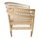 343-000090 Πολυθρόνα Necorian paakoworld teak ξύλο με pe rattan σε φυσική απόχρωση και λευκό μαξιλάρι 80x70x87εκ