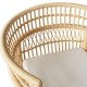 343-000090 Πολυθρόνα Necorian paakoworld teak ξύλο με pe rattan σε φυσική απόχρωση και λευκό μαξιλάρι 80x70x87εκ