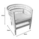 343-000090 Πολυθρόνα Necorian paakoworld teak ξύλο με pe rattan σε φυσική απόχρωση και λευκό μαξιλάρι 80x70x87εκ