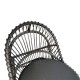 343-000094 Πολυθρόνα Tromso paakoworld pe rattan σε μαύρη απόχρωση με μαύρο μαξιλάρι 80x85x98εκ