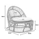343-000094 Πολυθρόνα Tromso paakoworld pe rattan σε μαύρη απόχρωση με μαύρο μαξιλάρι 80x85x98εκ