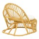 343-000095 Πολυθρόνα Tromso paakoworld pe rattan σε φυσική απόχρωση με εκρού χρώμα μαξιλάρι 80x85x98εκ