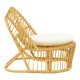 343-000095 Πολυθρόνα Tromso paakoworld pe rattan σε φυσική απόχρωση με εκρού χρώμα μαξιλάρι 80x85x98εκ