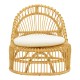 343-000095 Πολυθρόνα Tromso paakoworld pe rattan σε φυσική απόχρωση με εκρού χρώμα μαξιλάρι 80x85x98εκ