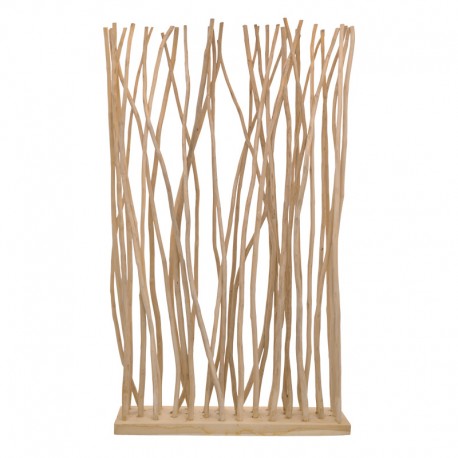 343-000084 Διακοσμητικό δαπέδου Barbin pakoworld teak-suar ξύλο σε φυσική απόχρωση 120x25x200εκ