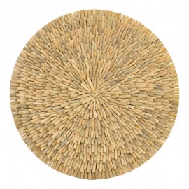343-000105 Διακοσμητικό τοίχου Decofy Inart drift ξύλο σε φυσική απόχρωση Φ100x5εκ