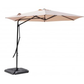 34379-251462 Γωνιακή Στρογγυλή Ομπρέλα 300cm ,Περιστρεφόμενη 360 Μοίρες , Με Ατσάλινο Σκελετό