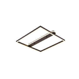 6110 Inlight Πλαφονιέρα οροφής LED 35W 3CCT σε μαύρη απόχρωση D:50x50cm (6110)