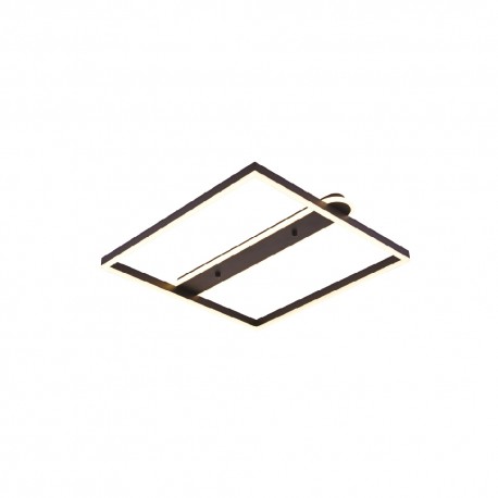 6110 Inlight Πλαφονιέρα οροφής LED 35W 3CCT σε μαύρη απόχρωση D:50x50cm (6110)