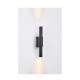 43061-Black Inlight Επιτοίχιο φωτιστικό LED 2*5W 3000K σε μαύρη απόχρωση απο αλουμίνιο D:30x6cm (43061-Black)