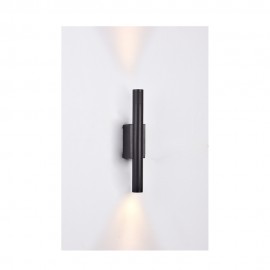 43061-Black Inlight Επιτοίχιο φωτιστικό LED 2*5W 3000K σε μαύρη απόχρωση απο αλουμίνιο D:30x6cm (43061-Black)