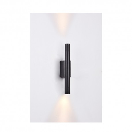 43061-Black Inlight Επιτοίχιο φωτιστικό LED 2*5W 3000K σε μαύρη απόχρωση απο αλουμίνιο D:30x6cm (43061-Black)