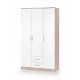 60-22317 LIMA S-3, color: white / sonoma oak DIOMMI V-PL-LIMA-S3-BIAŁY/SONOMA