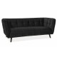 80-1600 ΚΑΝΑΠΕ CASTELLO 3 VELVET BLACK BLUVEL 19 / WENGE DIOMMI CASTELLO3V19