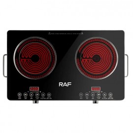 Raf R-8050 Επιτραπέζια Εστία Κεραμική Διπλή Μαύρη