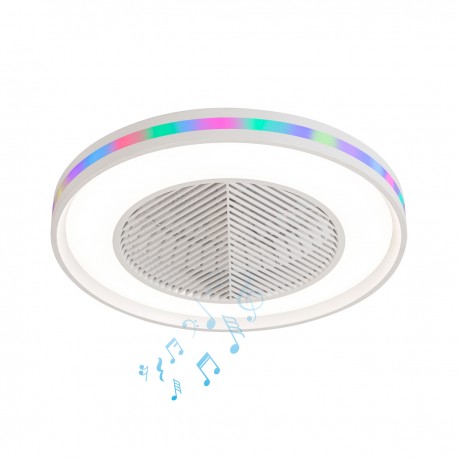 Lineme SUONO RGB BLUETOOTH ΗΧΕΙΟ  Ανεμιστήρας Οροφής με Φως και Τηλεχειριστήριο Γκρι