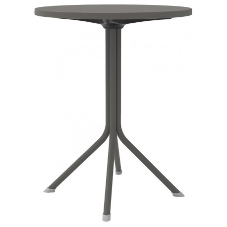 34339-251434 Dark Grey Τραπέζι Πολυπροπυλένιου Με UV Προστασία Φ60cm