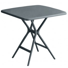 34340-251446 Dark Grey Τραπέζι Πολυπροπυλένιου Με UV Προστασία 72 x 72cm