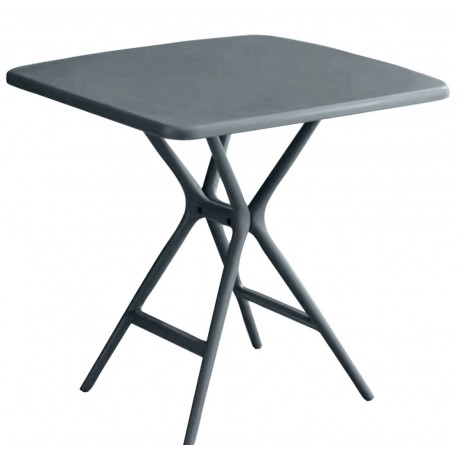 34340-251446 Dark Grey Τραπέζι Πολυπροπυλένιου Με UV Προστασία 72 x 72cm